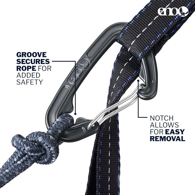 ENO Bundle, Includes the SingleNest Hammock & Atlas Suspension System, Lightweight, Durable Hammock with Straps for Camping, Hiking & Travel, Marine/Cedar