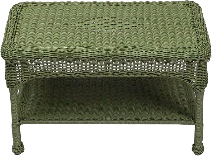 Northlight Wicker Outdoor Patio Conversation Set - Moss Green - 4pc