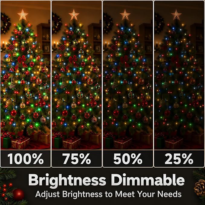Battery String Lights 66Ft 200LED Remote Timer Decor | Indoor Outdoor Waterproof 8 Modes Memory Battery Operated Christmas Lights for Outside Party Garden Christmas Tree Décor