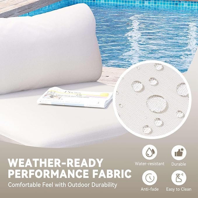 Crestlive Products Outdoor Patio Furniture Set with Coffee Table, 7 Seater Modular Oversized Patio Conversation Set with Cushions, Modern Sectional for Backyard, Deck, Porch, or Poolside