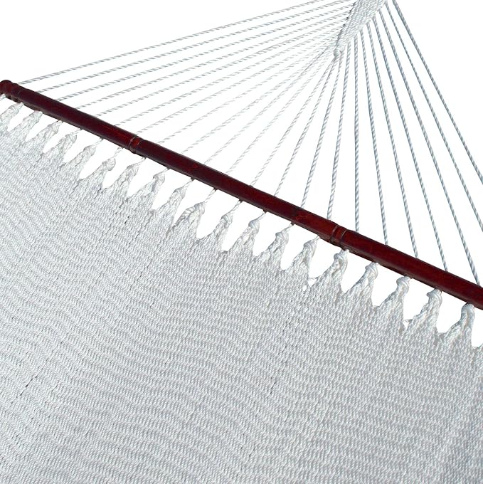 Double Caribbean Hammock - Soft-Spun Polyester - 48 inch (White)