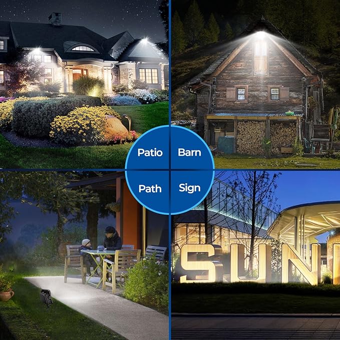 CINOTON 50W 7000LM LED Flood Lights Outdoor, 5000K, ETL Listed, 1 Pack | IP65 Waterproof Exterior Security Wall Pack with 180°Knuckle, 100-277V Outside Aluminum Fixture for Garage Garden Landscape