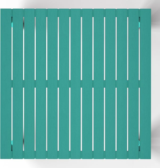 WestinTrends Playa 31.5" Iron Metal Frame Outdoor Square Patio Dining Table, Turquoise