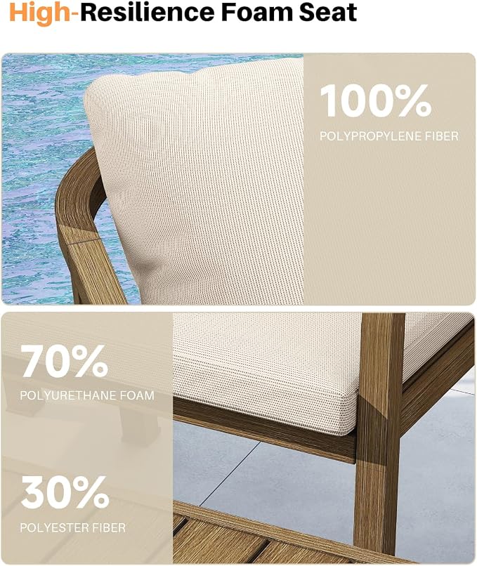 9-Piece Outdoor Dining Set for 8, Never-Rust Aluminum Patio Dining Set with 2 Swivel Chairs, Outdoor Table and Chairs with Removable Cushions, Patio Furniture Set for Deck, Garden, Porch, Teak