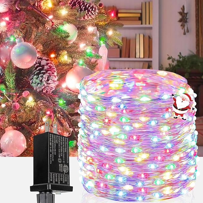 66FT 200 LED Fairy Lights Plug in, 8 Modes Twinkle Lights Multicolor | Waterproof String Lights Outdoor Indoor, Memory, Timer, Copper Wire, Christmas Lights for Bedroom Garden Party Holiday Decor