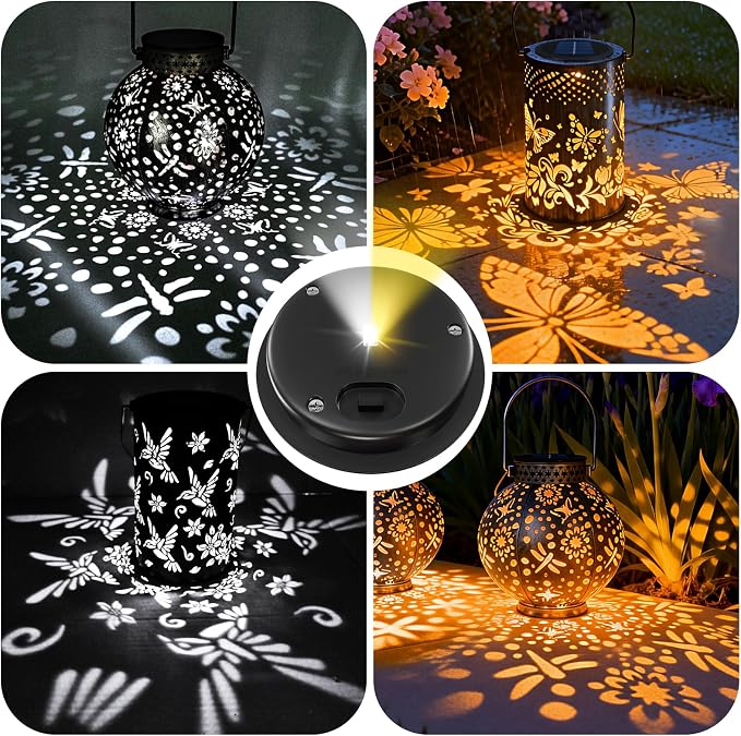 4 Pack Solar Light Replacement Top, Replacement Solar Light Parts for Lantern (Top 3.34 Inch, Bottom 2.83 Inch), Waterproof LED Replacement for Outdoor Garden, Pathway, Yard Lights & Decor