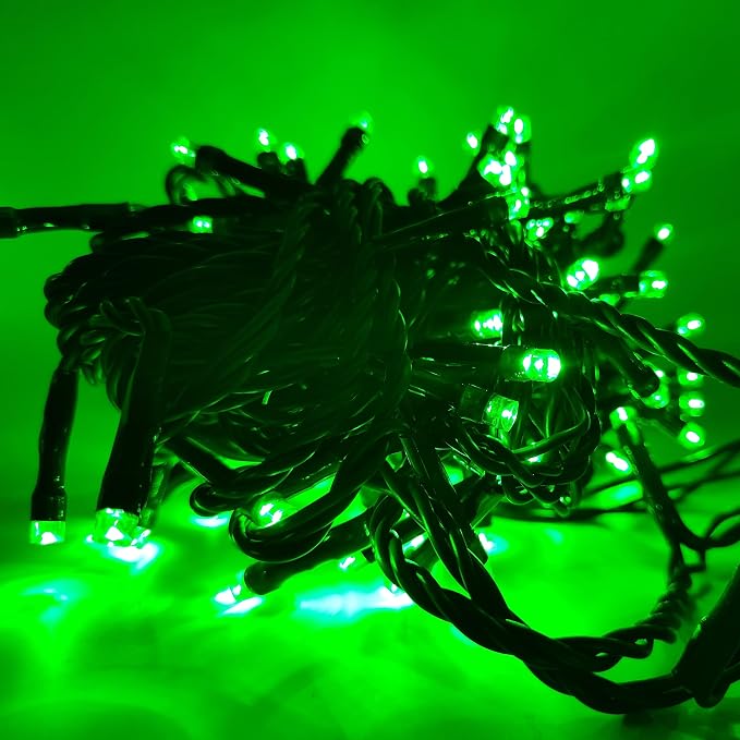 12V Outdoor String Lights- Low Voltage Outdoor String Lights -Works with Low Voltage Landscape Lighting Systems -for Holiday Decorations, Christmas Tree Lights Holiday Party Wedding(（Green）)