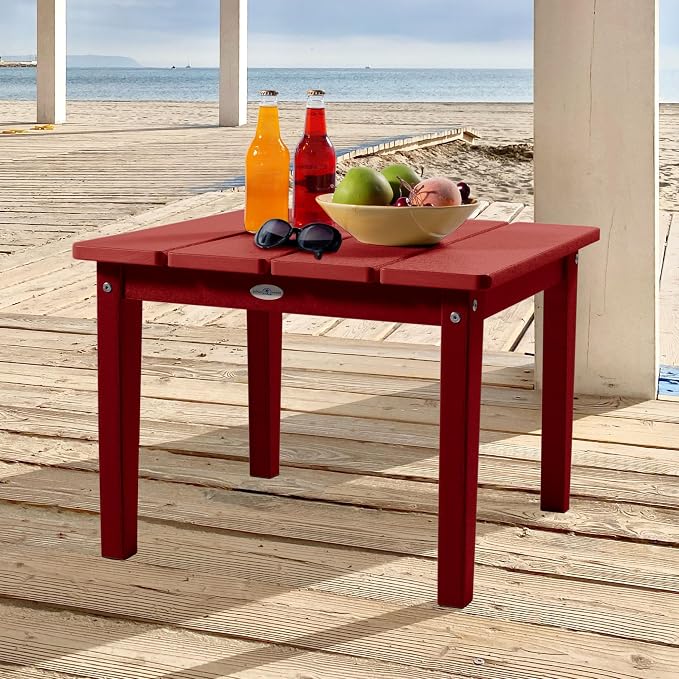 Adirondack Large Side Table, Boathouse Red