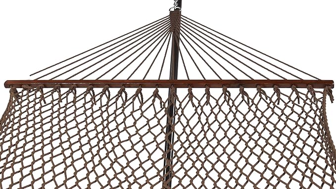 Island Escape Rope Hammock and Stand Set (Mocha Stand and Mocha Hammock)