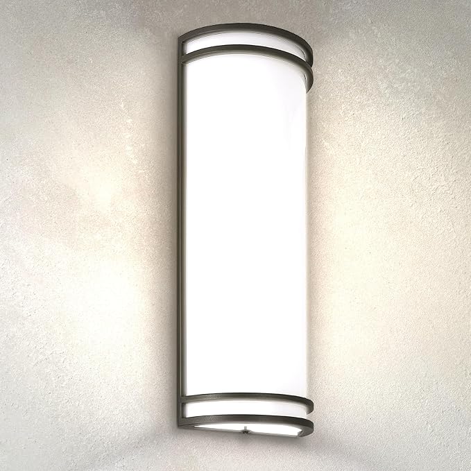 ASD 18 Inch LED Outdoor Sconce Lights - 20W 120-277V 3000K 4000K 5000K Black Exterior Lighting Fixtures, Dimmable Exterior Lights for House, Modern Patio Wall Light Fixture ETL