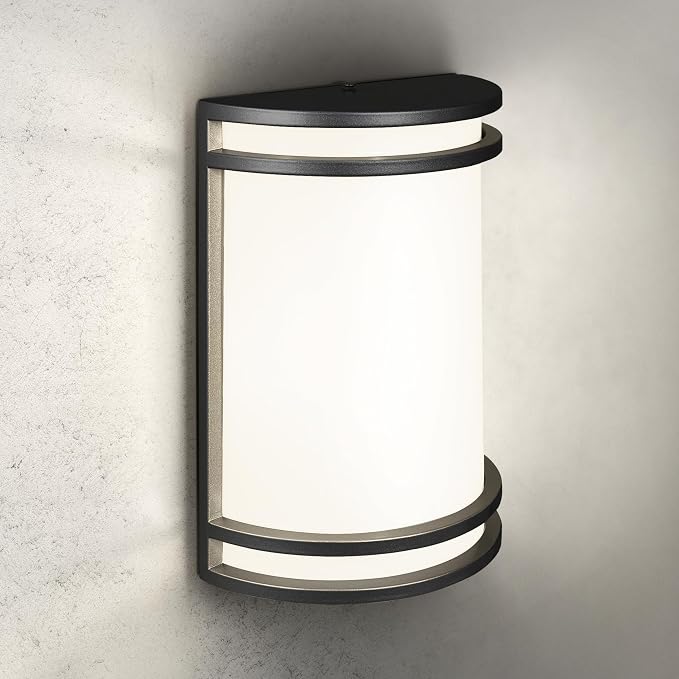 ASD 10 Inch LED Outdoor Sconce Lights - 15W 120-277V 3000K 4000K 5000K Black Exterior Lighting Fixtures, Dimmable Exterior Lights for House, Modern Patio Wall Light Fixture ETL