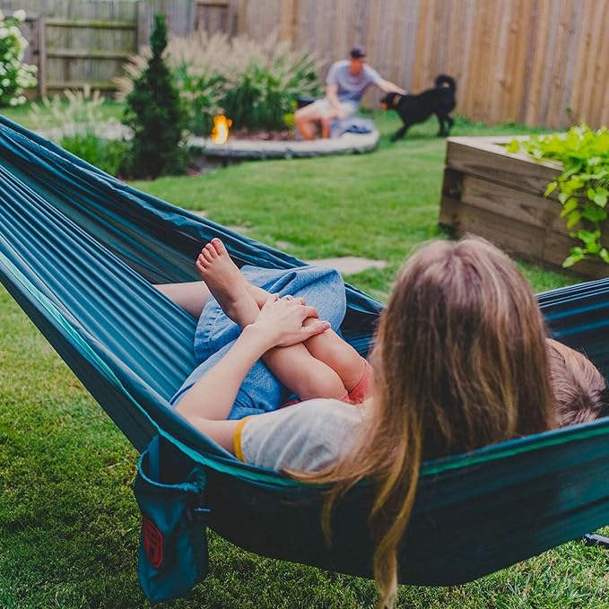 Grand Trunk TrunkTech Double Hammock, 11 ft, 500 lb, Lightweight, Bluu Nile