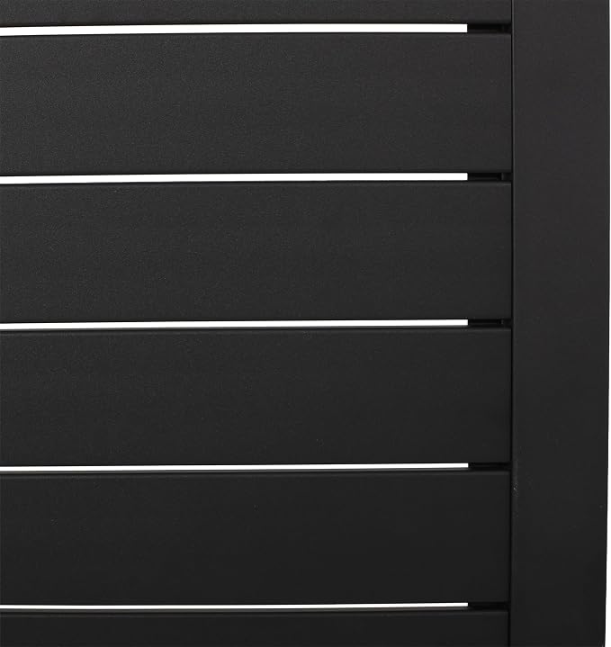 24" H Aluminium Black Patio Side Table, Small C-Shaped Outdoor Patio Table Coffee Table for Patio, Garden or Balcony