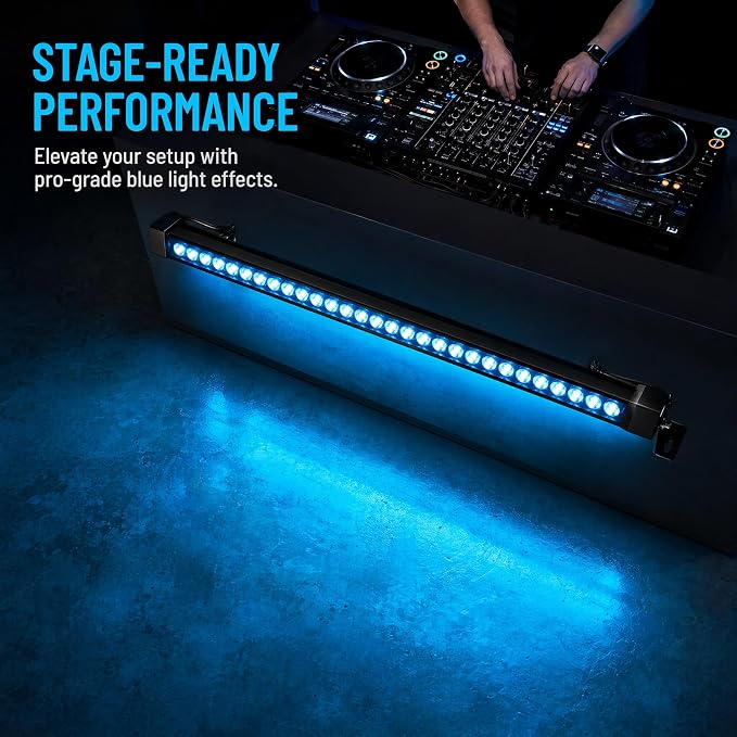 2Pcs 36W Blue Wall Washer Light 2FT 120V IP67 Waterproof Plug-in | Outdoor LED Light Bar/Lifespan 50K Hr/150° Adjustable/family enthusiasts DIY Craft Projects Laundry Rooms Tool Sheds Concert