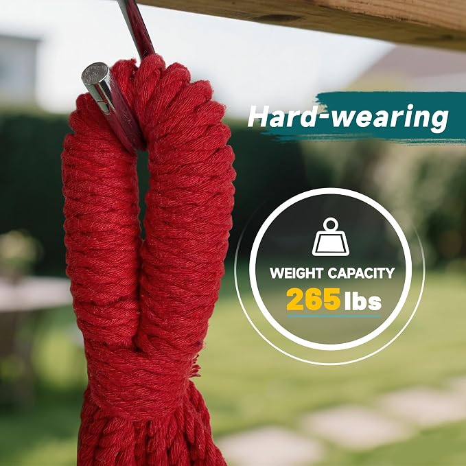 Handwoven Mayan Hammock - Breathable Open Weave for 1-2 Adults, Portable with Carry Bag by Bathonly (Backyard, Camping, Beach) - Multicolor