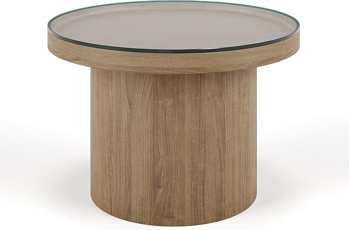 The Better Bevel 18 inch Round Glass Table Top - Clear Tempered Glass Surface Protector - Safe Flat Polished Edge - Coffee, Dining and End Table