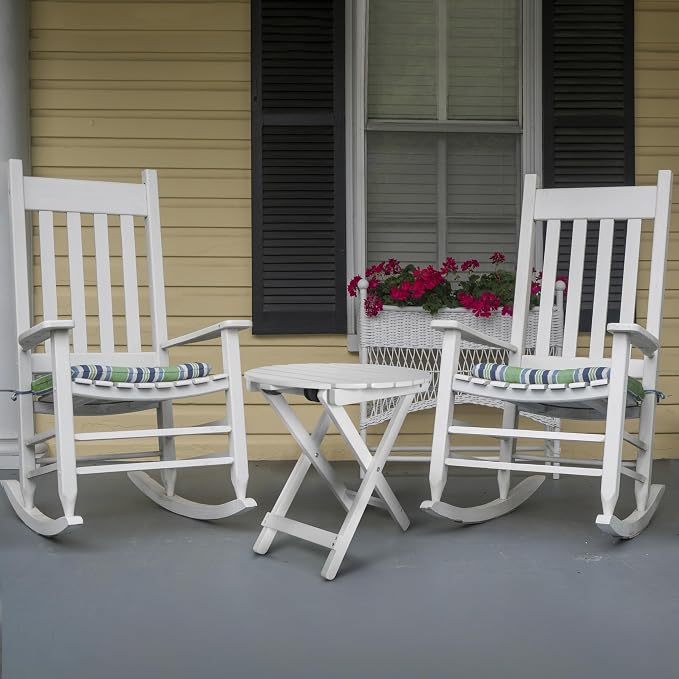 HOMESTEAD Folding Adirondack Round Table, Patio Side Table, FSC Acacia Wood, Fully Assembled and Ready to Use (Black)