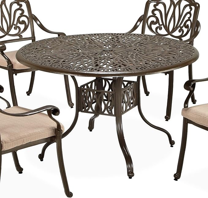 Homestyles Capri Taupe Outdoor Dining Table, 48"W