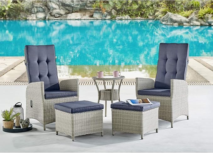 Modern and Weatherproof Haven All-Weather Wicker Outdoor Round Glass-Top Accent Table with Storage - Outdoor Furniture Patio Set & Metal - 20 in. W x 20 in. D x 26 in. H