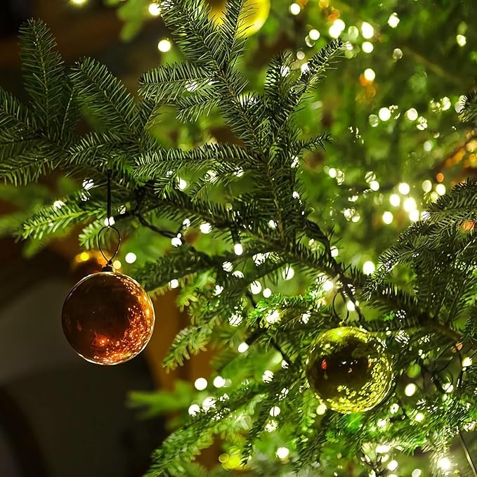132FT 400 LED Christmas Lights with Timer, Twinkle Fairy Lights String with 8 Flashing Modes String Lights for Indoor Bedroom Outdoor Christmas Trees Garland Wreath Holiday Decorations, Cool White