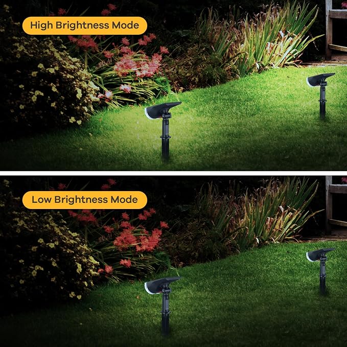 Linkind Solar Spotlights Outdoor Waterproof Dusk to Dawn Cool White 6 Pack | StarrayS Mini, 2 Lighting Modes, 6500K, IP65, Adjustable Head for Landscape Garden Yard Patio Flag Tree Backyard Pathway