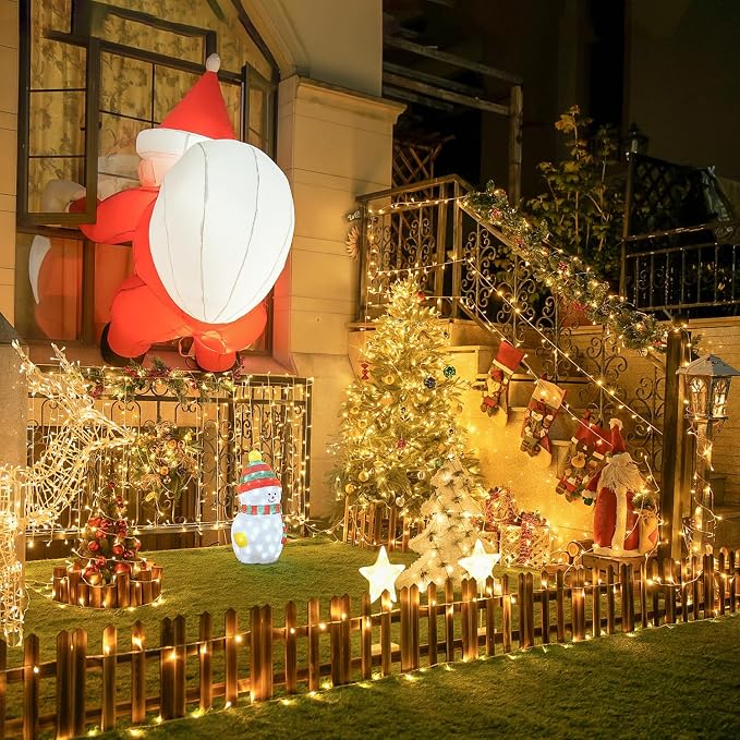JMEXSUSS 230ft 720 LED Warm White Christmas String Lights Outdoor | Plug-in Outdoor String Lights with Remote Control, Clear Wire 8 Modes Christmas Tree Light for Bedroom Tree