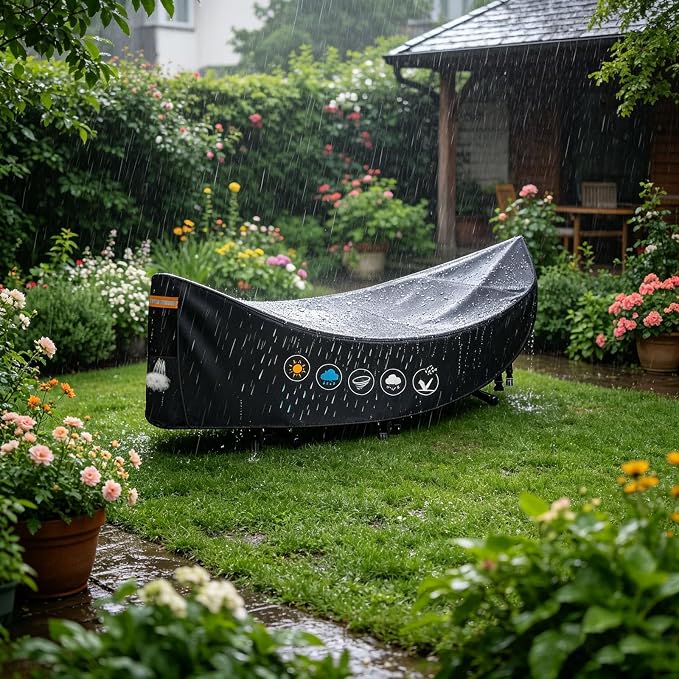 Hammocks Cover Waterproof - Breathable, Large Hammocks Cover with Buckle, Patio Hanging Chaise and Stand Cover, Universal Outdoor Hammock Cover for Garden, Patio & Beach Hammock Stand (Black#C)