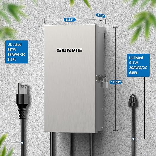 SUNVIE 200W Low Voltage Transformer with 3 Zone, Photocell Sensor & Timer | 120V to 12V/14V AC Landscape Transformer, 304 Stainless Steel, Circuit Protection, for Garden Lights Path Lights Spotlights