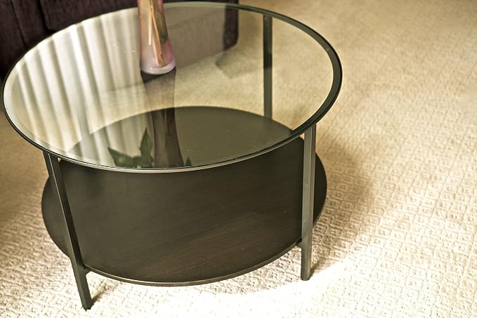 18 Inch Round Clear Tempered Glass Table Top with 3/8" Thick Pencil Polished Edges for Dining, Coffee Table, or Office Use by Fab Glass and Mirror
