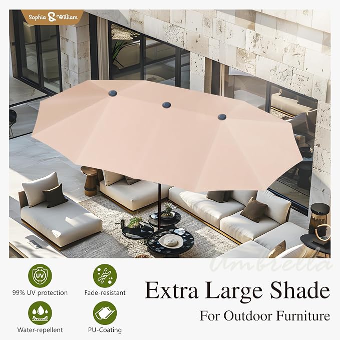 Sophia & William Patio Dining Set, Steel, Beige | E-Coated, Cushions Included, For Patio, Garden and Yard