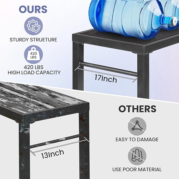 MURAGO 39*39*17 Outdoor Bar Table Extra Wide,Tall Bar Height Outdoor Pub Table, Ideal for Patio, Hot Tub, Dining, Balcony, Poolside, Weatherproof Composite Top, Rustproof, Built In Bottle Opener,Black