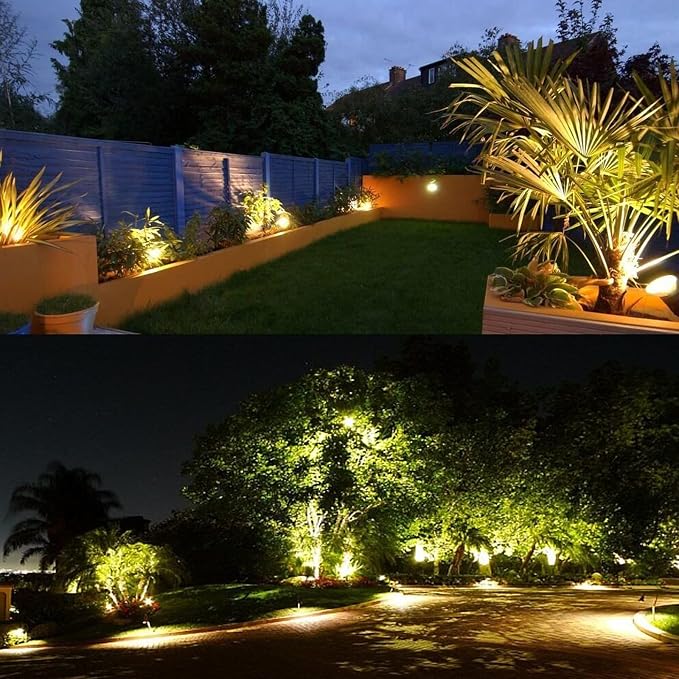 Low Voltage Landscape Lighting with Connectors Spotlights Outdoor Landscape Lights LED Garden Spot Lights 5W 500LM 12V 24V IP66 Waterproof for Garden Pathway Yard Walls Trees Flags(4 Pack)