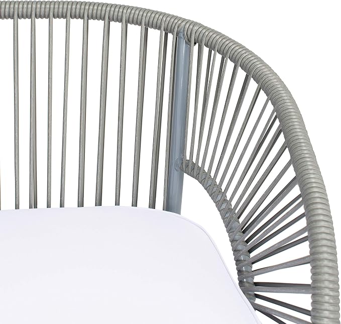 Safavieh Outdoor Collection Werner Grey/White 4-Piece Patio Living Set PAT7522B-2BX