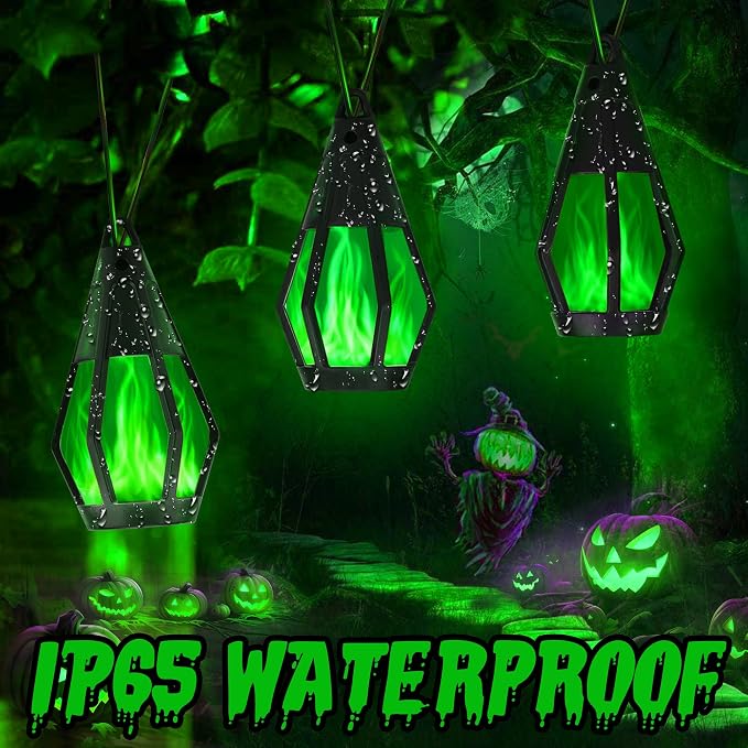 Solar String Lights for Outside, 21Ft Solar Patio Lights with 10 Flickering Flame Light Bulbs, Waterproof Green Solar Powered Outdoor Lights for Garden Yard Patio Gazebo Bistro Cafe Porch Party Decor