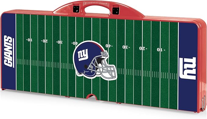 PICNIC TIME NFL Picnic Table Portable Folding Table with Seats and Umbrella