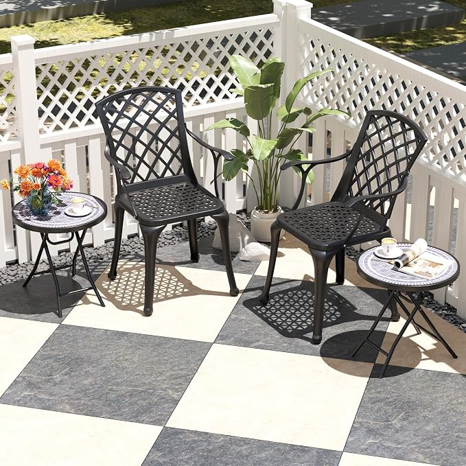 Tangkula Round Folding Side Table, 18 Inch Patio Coffee Table with Tempered Glass Tabletop and Metal Frame, Indoor Outdoor Small Side Table for Yard, Balcony, Porch, Poolside (Grey,1)