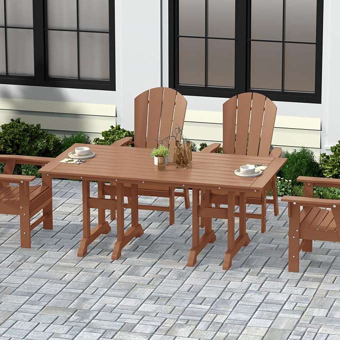 WestinTrends Malibu 71" Outdoor Patio Dining Table, Teak