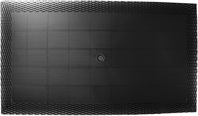 LeisureMod Mace Modern Weave Design Outdoor Patio Rectangle Dining Table (Black)