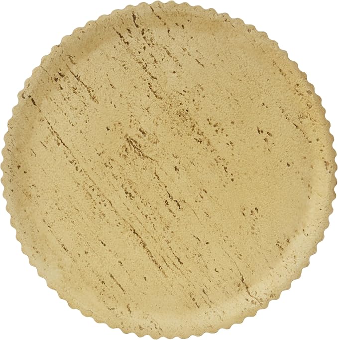Outdoor Side Table Round Cylinder Side Table Concrete End Tables Small Stone Coffee Tables Patio Garden Stool Plant Stand for Porch, Backyard Balcony,Weather Resistant, MgO,Gold