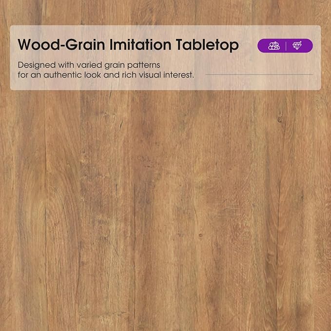 PURPLE LEAF Bar Height Table Patio Retangular Table Dining Coffee Kitchen Breakfast Bistro Outdoor Pub Bar Table for Garden Balcony, Teak