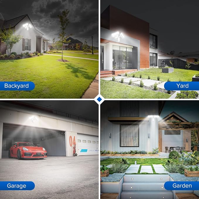 SANSI 36W 3600LM LED Motion Sensor Outdoor Light, IP65 5000K (White) | 350W Equiv 4 Modes Motion Lights for Outside, Flood Lights Outdoor Security Lights for Backyard, Garage, Yard, Porch