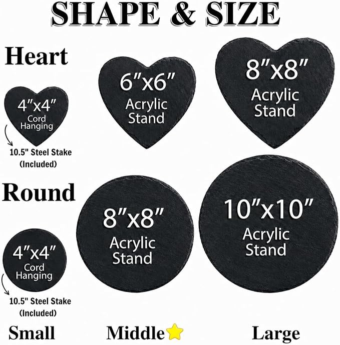 Personalized Photo Memorial Garden Stones for Loved Ones, Garden Stones in Memory of Dad Mom, Bereavement Sympathy Gift with Picture, Indoor Outdoor Weatherproof Natural Slate Stone
