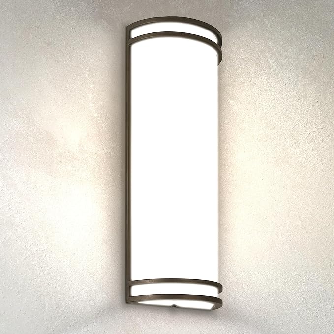 ASD 18 Inch LED Outdoor Sconce Lights - 20W 120-277V 3000K 4000K 5000K Bronze Exterior Lighting Fixtures, Dimmable Exterior Lights for House, Modern Patio Wall Light Fixture ETL