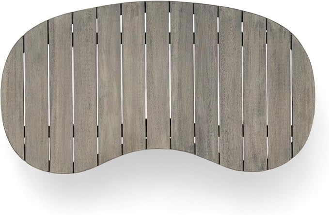 Merax 4-Piece Acacia Wood Patio Set with Loveseat, Chairs & Table | Grey Acacia Frame, Dark Grey Rope, Beige Cushions, Deep Seating And Coffee Table For Porch, Garden, Backyard Or Balcony