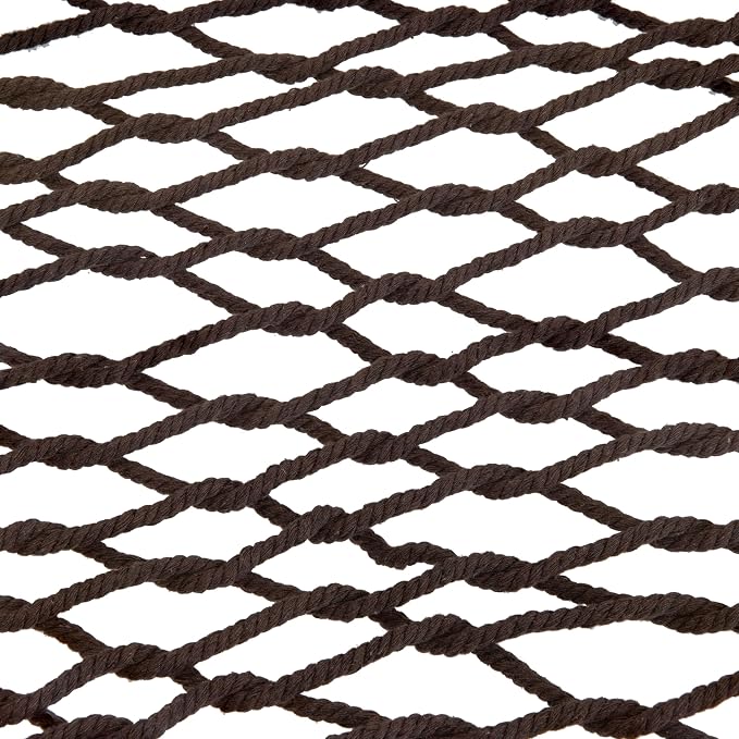 Sunnydaze Cotton Rope Hammock for Outside - 450-Pound Capacity Indoor or Outdoor Hammock with Spreader Bars - Brown
