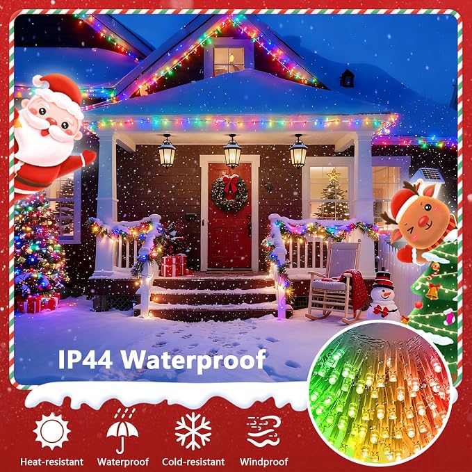 2025 New 138FT 400LED Smart Color Changing Christmas String Lights Outdoor App Control RGB LED String Lights with Remote & Timer, Waterproof Twinkle Christmas Tree Lights Indoor For Holiday Xmas Decor