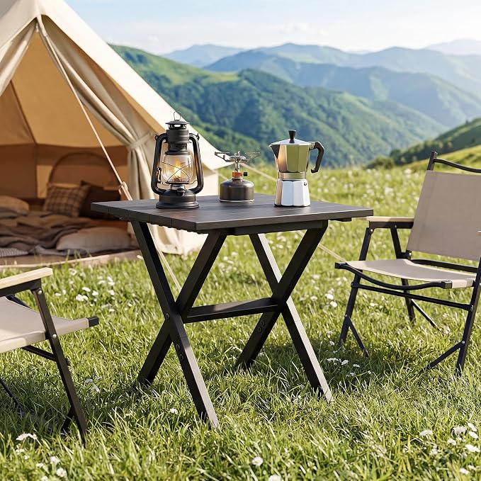 Outdoor Side Table,Portable Folding Adirondack Table,Small Patio Table Folding End Table for Garden,Camping,Pool,Porch