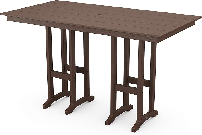 Polywood® Farmhouse 37" x 72" Bar Table in Mahogany