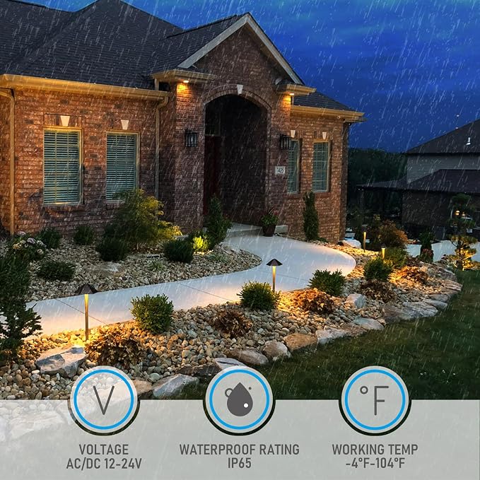 LEONLITE 6-Pack 5CCT Low Voltage LED Pathway Lights, Hexagon Head | 12-24V AC/DC, IP65, Landscape Path Lights, for Walkway Yard Garden, 1800/2700/3000/4000/5000K, Oil Rubbed Bronze, Aluminum