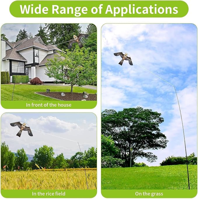 Birds Scaring Hawk Flying Kite Professional Pigeon Scarer only Kite(Brown-Grey)